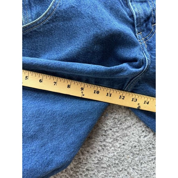 Vintage Jnco High Rise Knee Length Baggy Denim Shorts Dark Wash Blue Men Size 30 - Picture 10 of 13